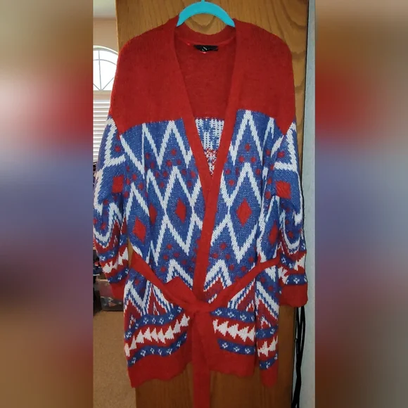 Lane Bryant Sweaters Lane Bryant Nordic Belted Cardigan Poshmark